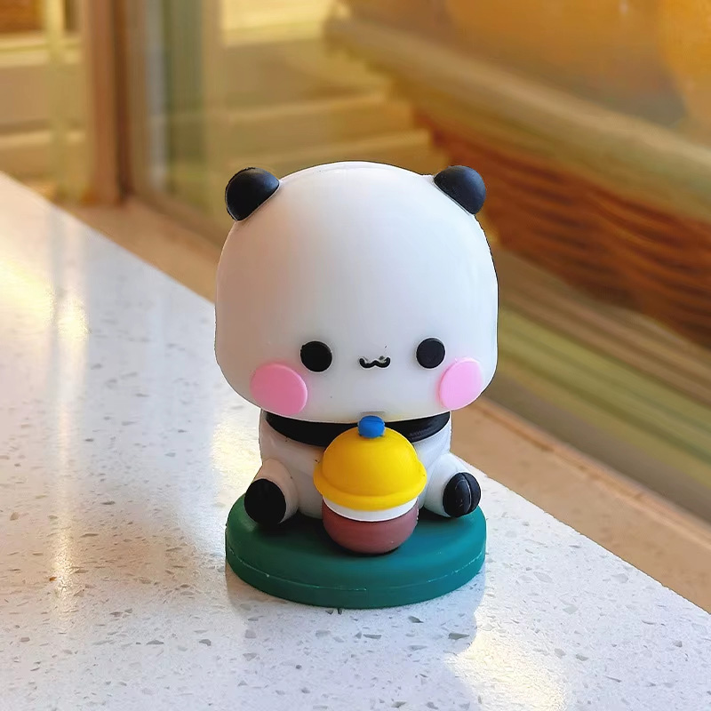 Gift Cute Panda Bear Figure Bubu Dudu Kawaii Doll Ornament Collectible Animal Toy Home Decoration - Image 7