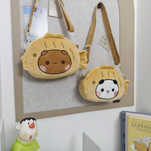 Cute shoulder bag plush bag cartoon handbag high-end fashion bear bag for women