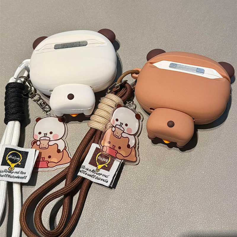 Cute Radish Bubu Dudu Dog Couple Silicone Shockproof Case Cover for AirPods 4/Pro/Pro2/Pro3 - Image 6