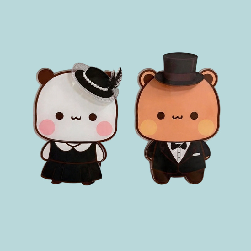 Bubu & Dudu Cute Cartoon Magnetic Dress-Up Fridge Magnets | Anime Merch Decor | Car Ornament Accessory - Image 8