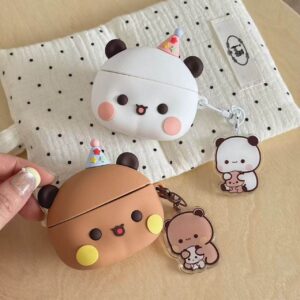 Cute Bubu Dudu Cartoon Couple Silicone Case for AirPods 4/3/Pro/Pro 2