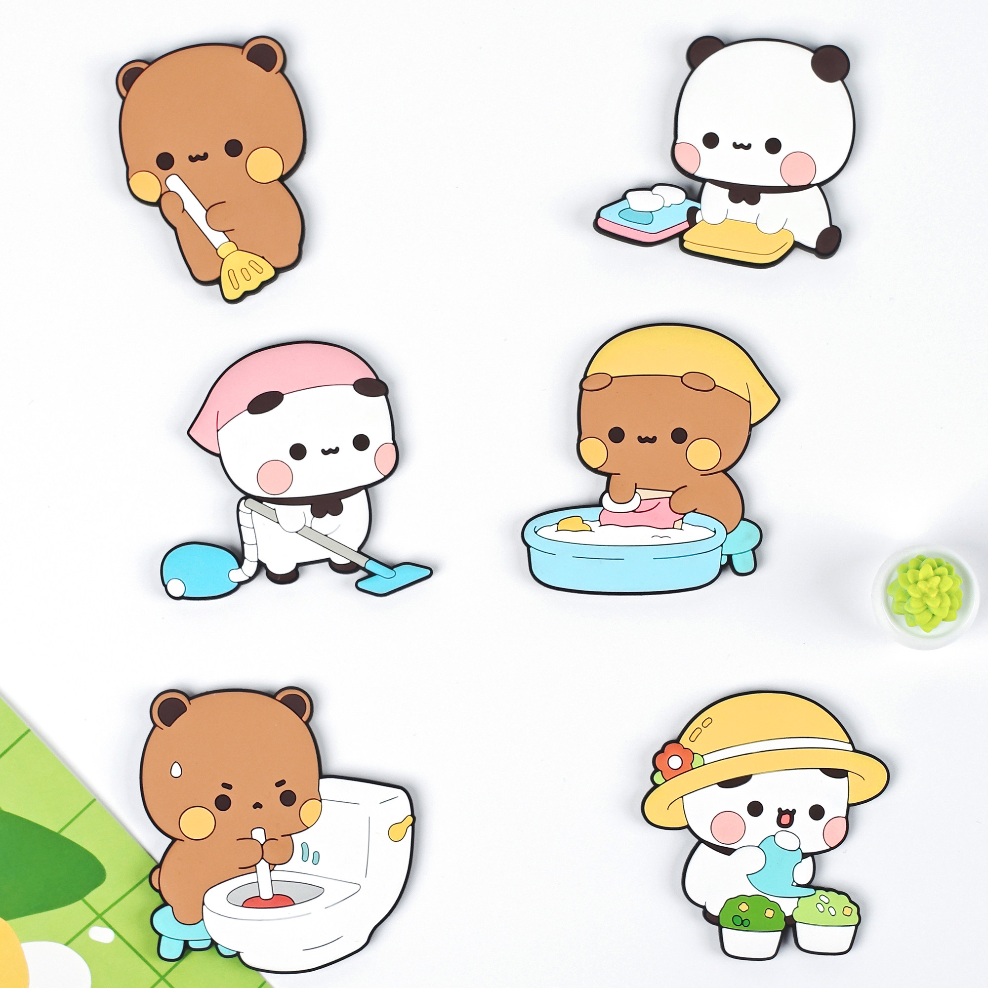 Cute Cartoon Acrylic Magnetic Stickers Home Desktop Decor Ornaments - Image 5