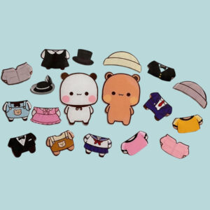 Bubu & Dudu Cute Cartoon Magnetic Dress-Up Fridge Magnets | Anime Merch Decor | Car Ornament Accessory