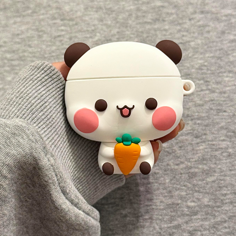 Cute Radish Bubu Dudu Dog Couple Silicone Shockproof Case Cover for AirPods 4/Pro/Pro2/Pro3 - Image 4