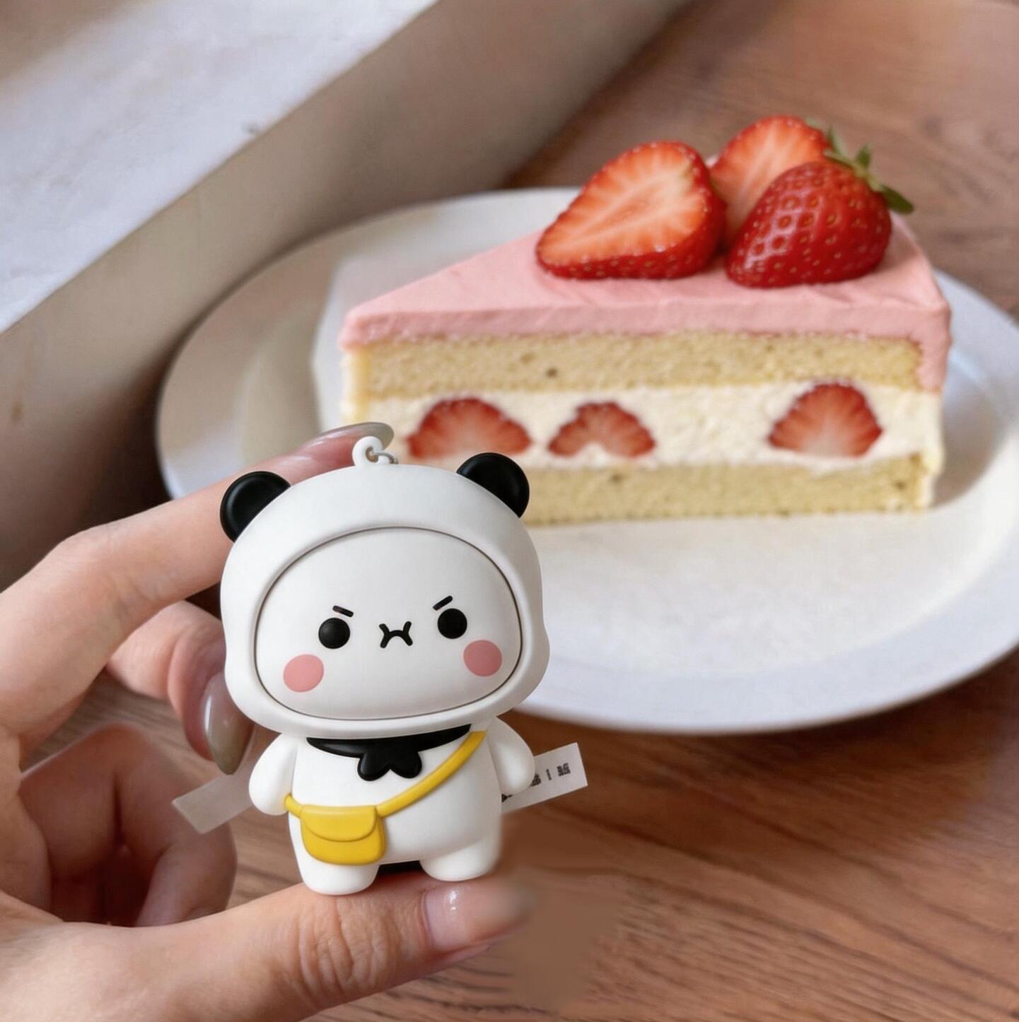Bubu Dudu Flip Face Keychain Cute Cartoon Pendant for Bags & Keys - Image 3