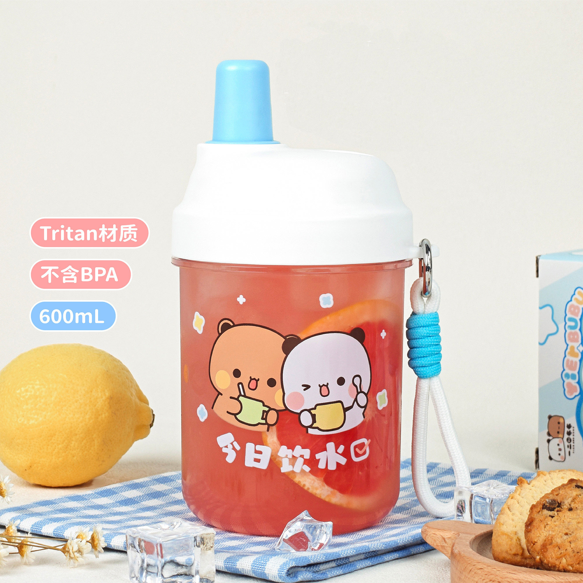 Bubbu Dudu Straw Cup | High-Appearance Summer Portable Cup, Heat-Resistant & Drop-Proof Water Bottle - Image 5