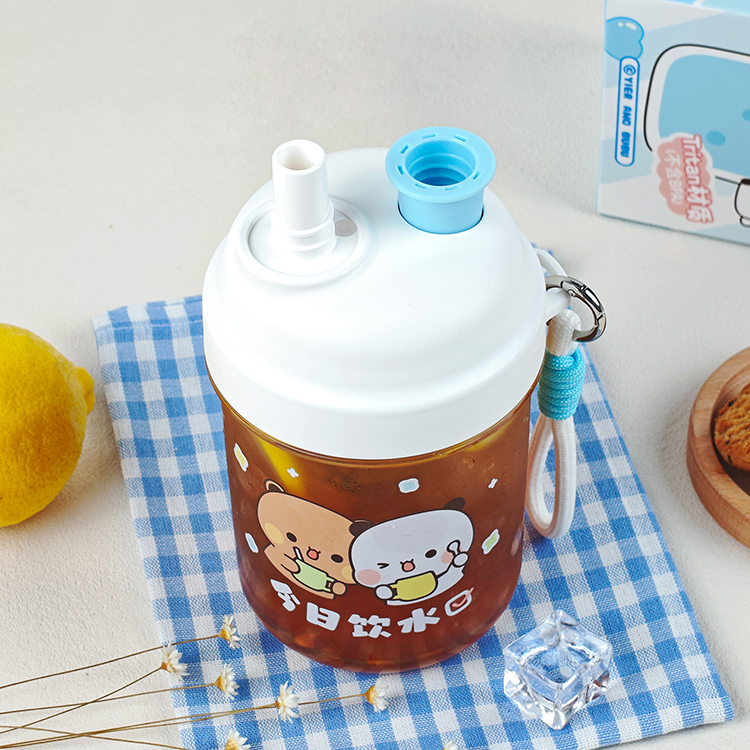 Bubbu Dudu Straw Cup | High-Appearance Summer Portable Cup, Heat-Resistant & Drop-Proof Water Bottle - Image 3