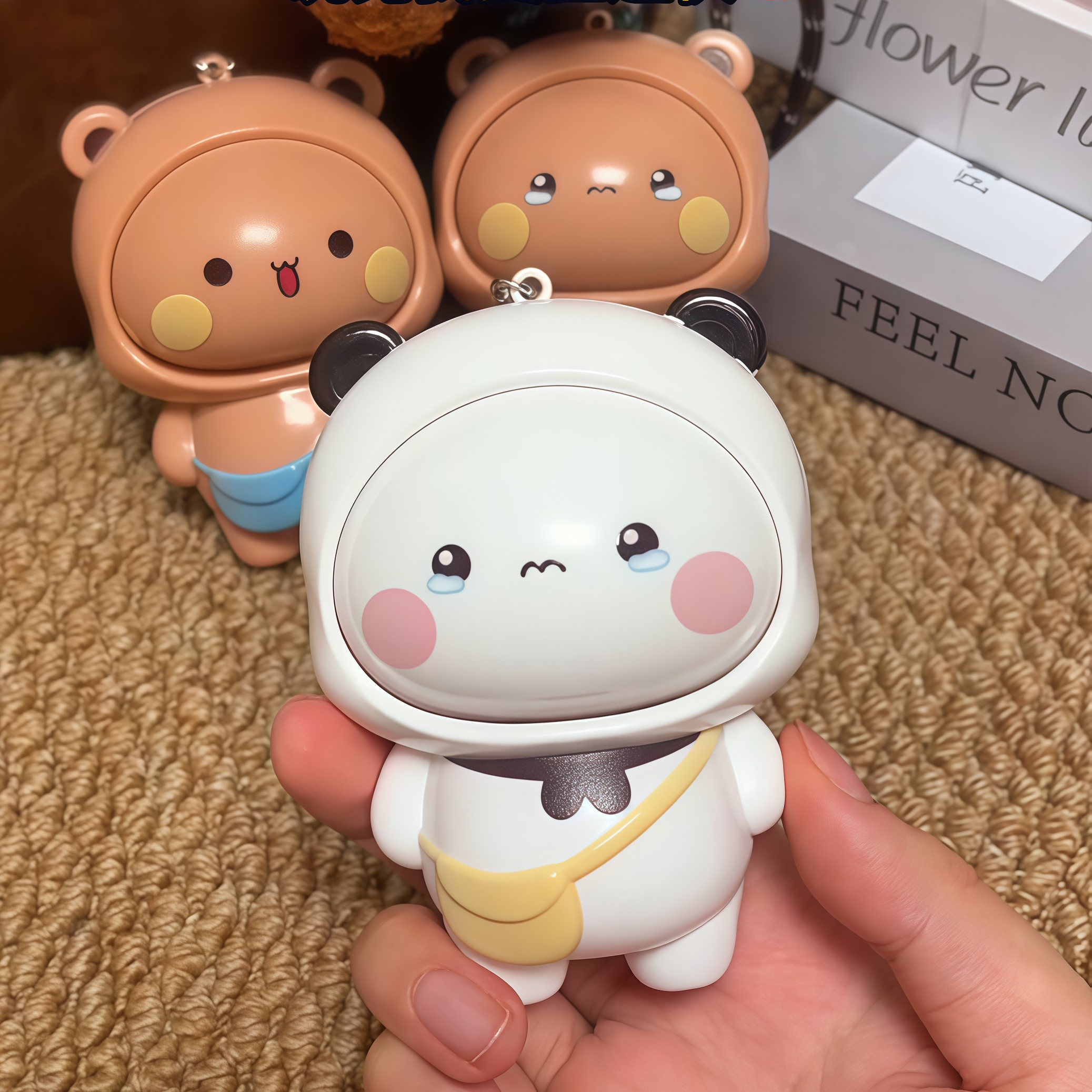 Bubu Dudu Flip Face Keychain Cute Cartoon Pendant for Bags & Keys - Image 11