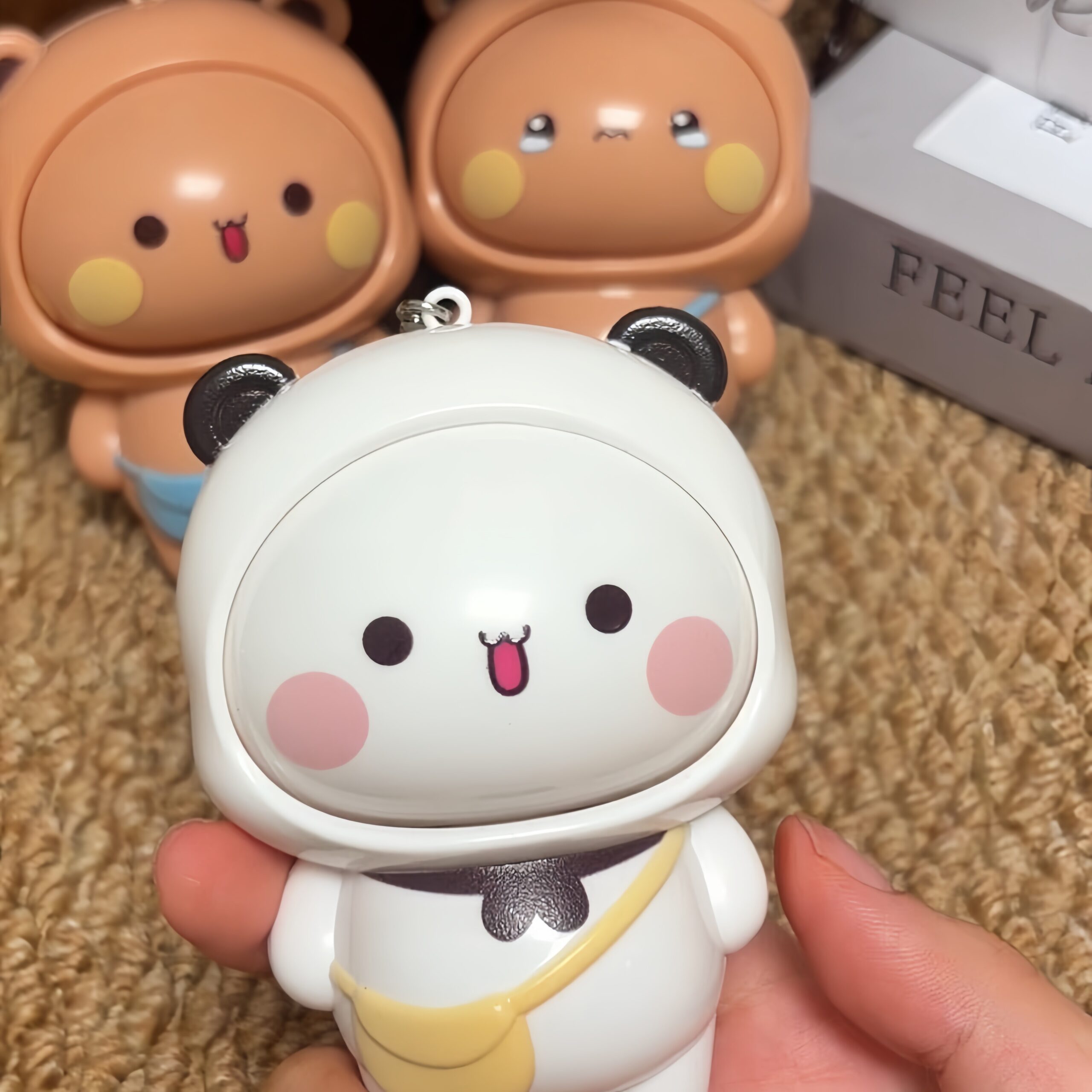 Bubu Dudu Flip Face Keychain Cute Cartoon Pendant for Bags & Keys - Image 10