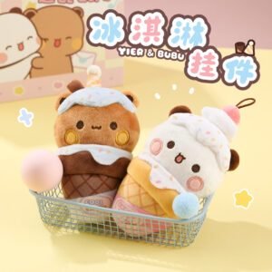 BUBU DUDU Ice Cream Magnetic Keychain Cute Cartoon Couple Magnetic Pendant Bag Charm Gift